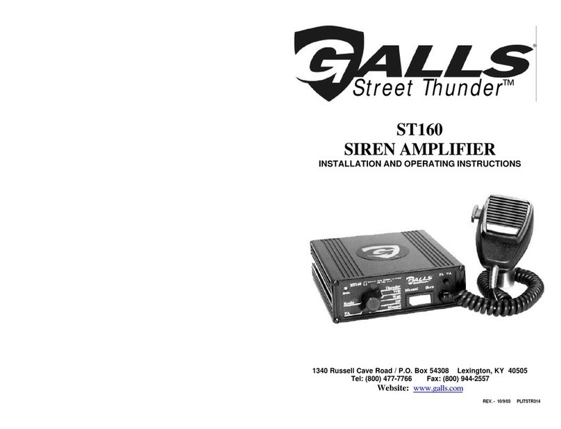 Galls ST160 SIREN Installation and operating instructions