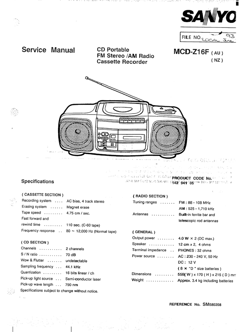 Sanyo MCD-Z16F User manual Sanyo MCD-Z16F User manual