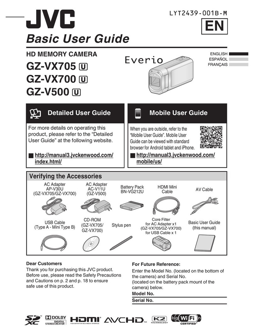 JVC EverioGZ-VX705U Operating and maintenance manual
