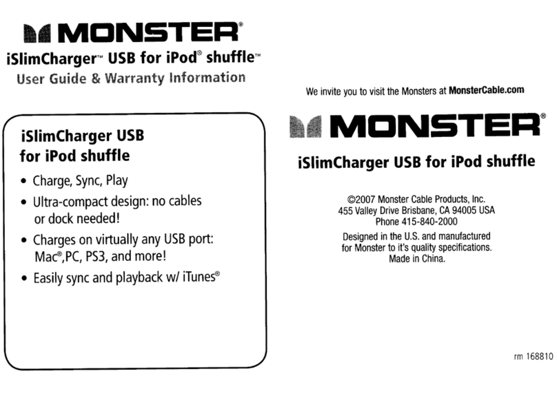 Monster iSlimCharger USB User guide and warranty information