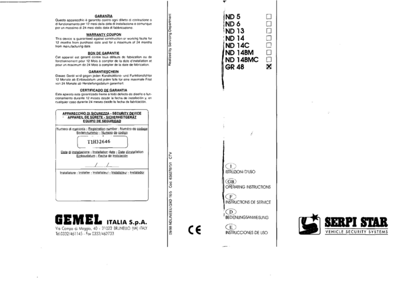 GEMEL Serpi Star ND 5 operating instructions