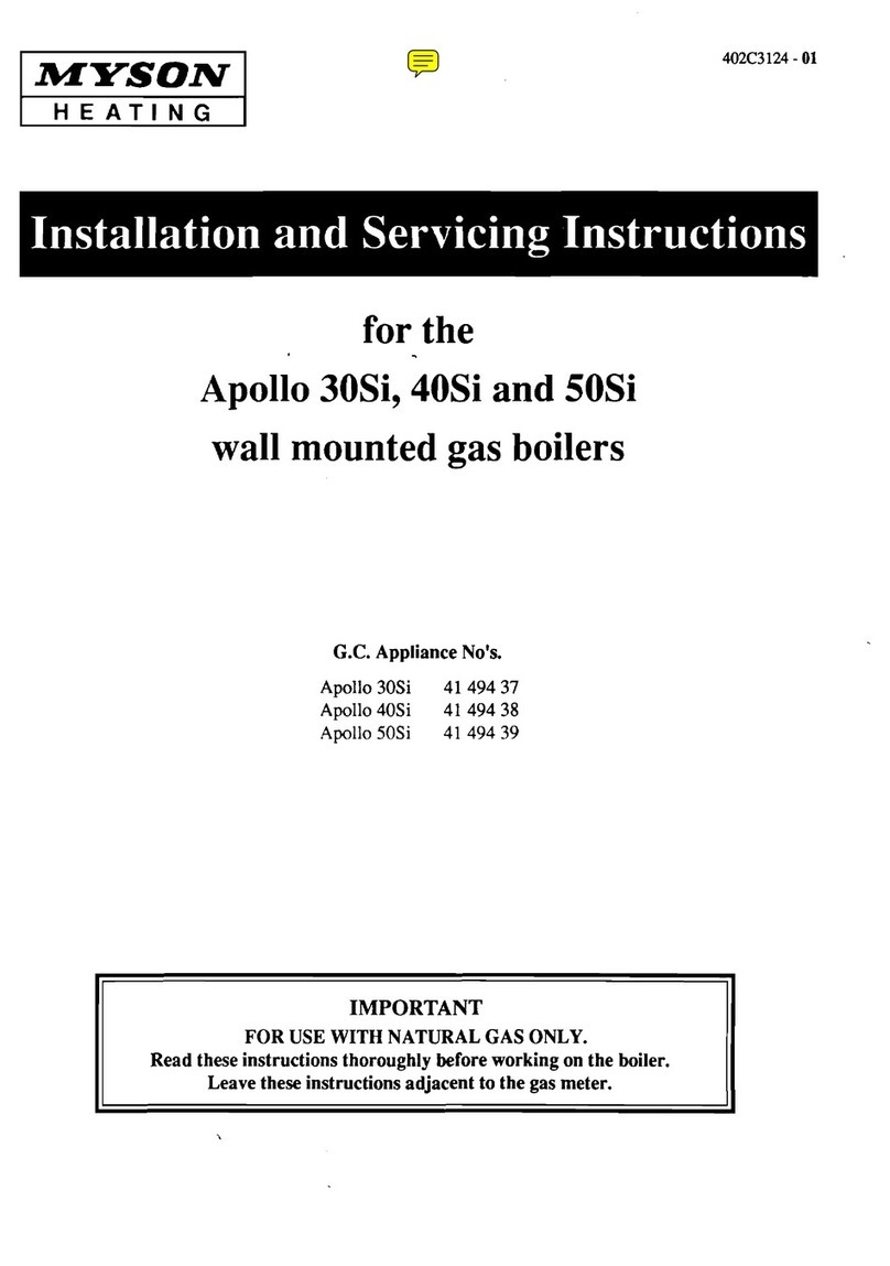 Myson Apollo 30Si Installation and servicing instructions Myson Apollo 30Si Installation and servicing instructions