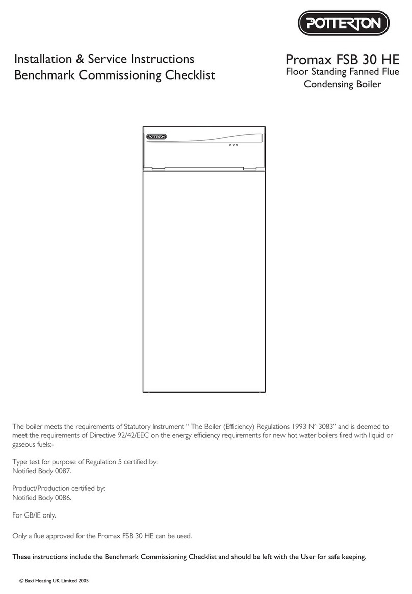 Potterton Promax FSB 30 HE Installation and servicing instructions