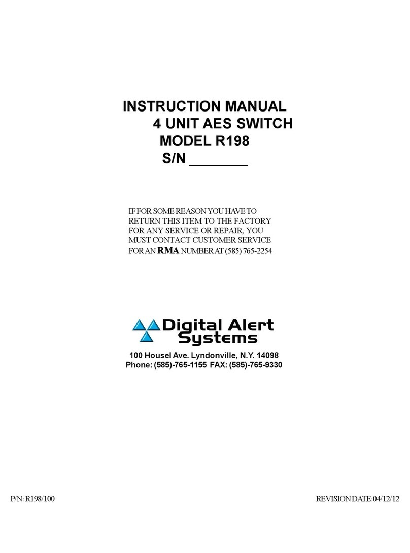 Digital Alert Systems R198 instruction manual