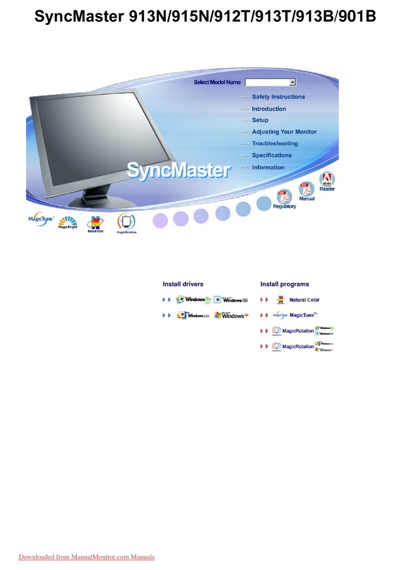 Samsung 915N - SyncMaster - 19" LCD Monitor User manual
