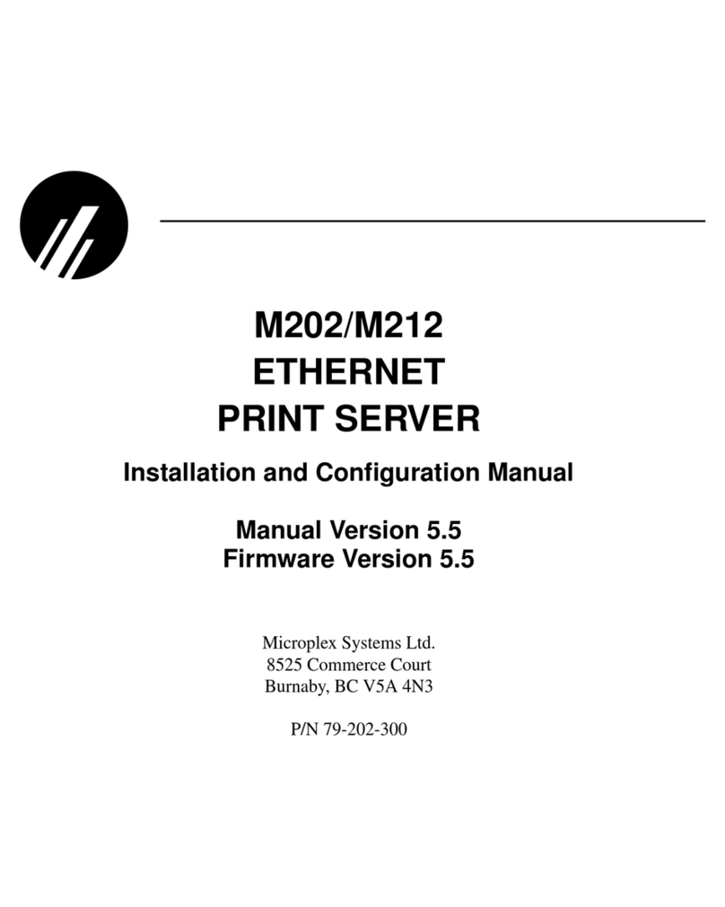 Microplex M212 Installation and configuration manual Microplex M212 Installation and configuration manual