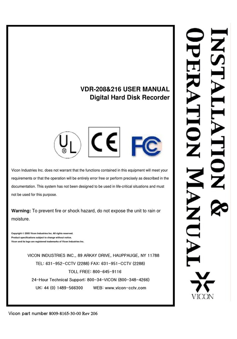 Vicon VDR-208 User manual