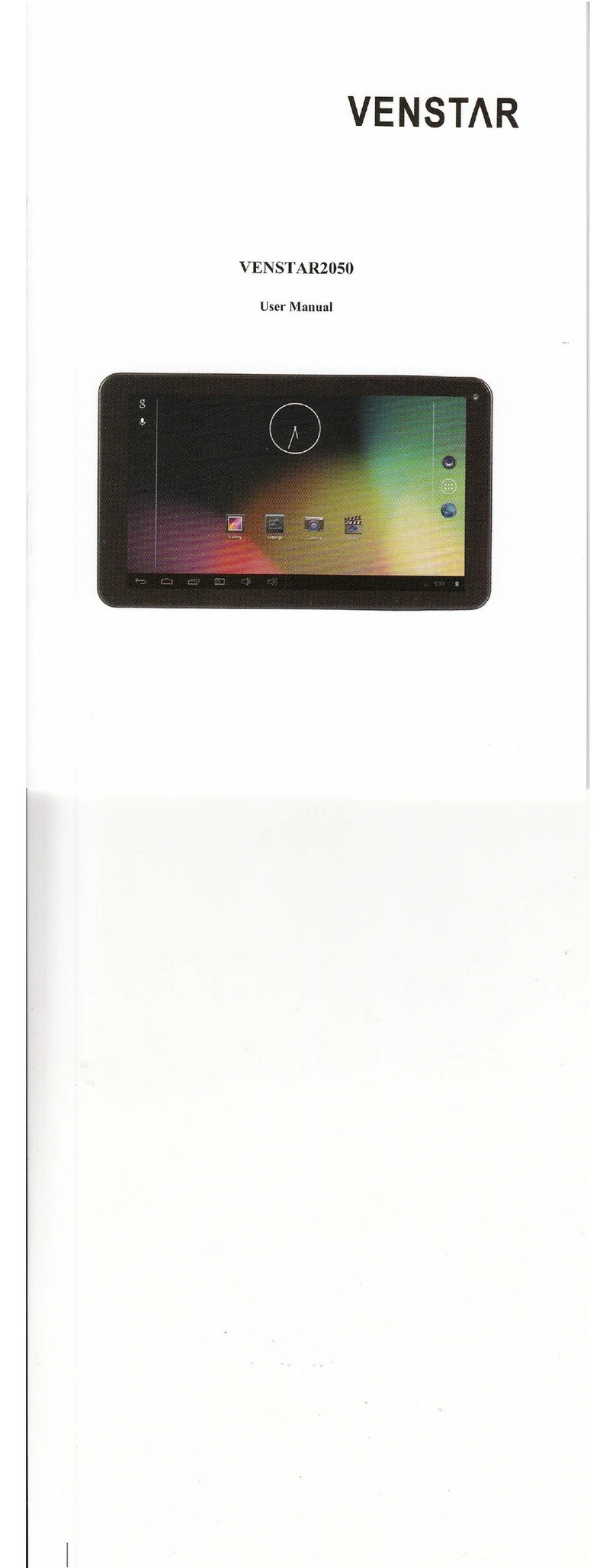 Venstar 2050 User manual