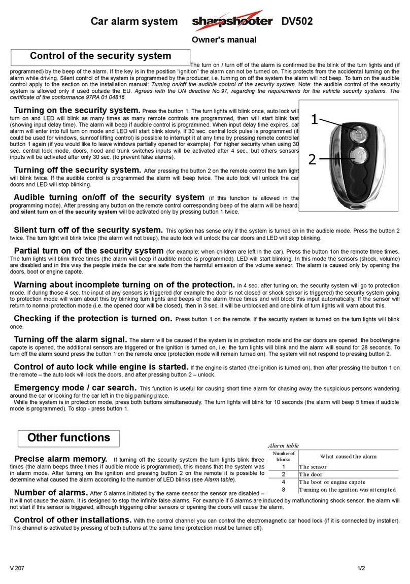 SharpShooter DV502 owner's manual