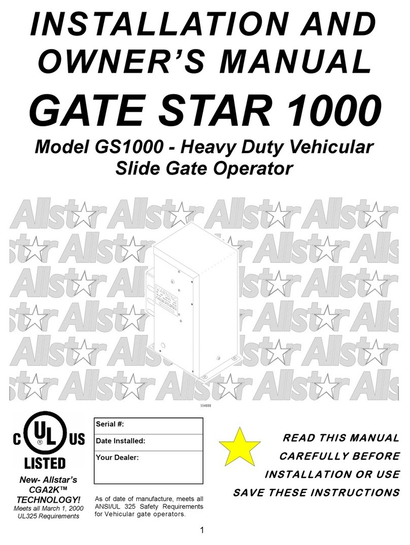 Allstar GS1000 Installation instructions Allstar GS1000 Installation instructions