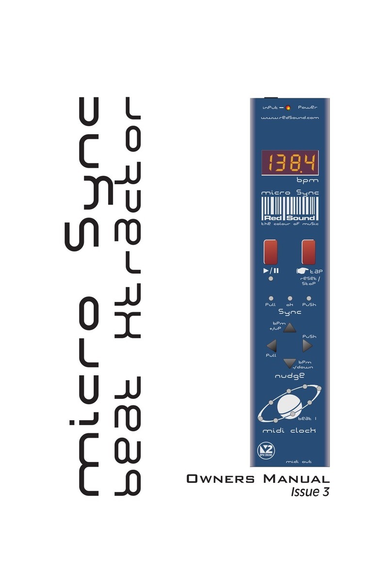 Red Sound Micro Sync Beat Xtractor owner's manual