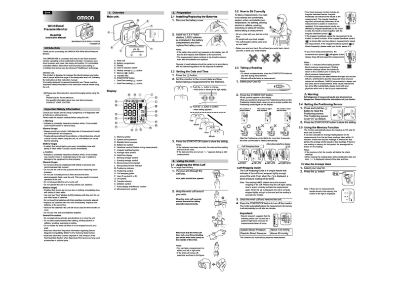 Omron RS8 User manual Omron RS8 User manual