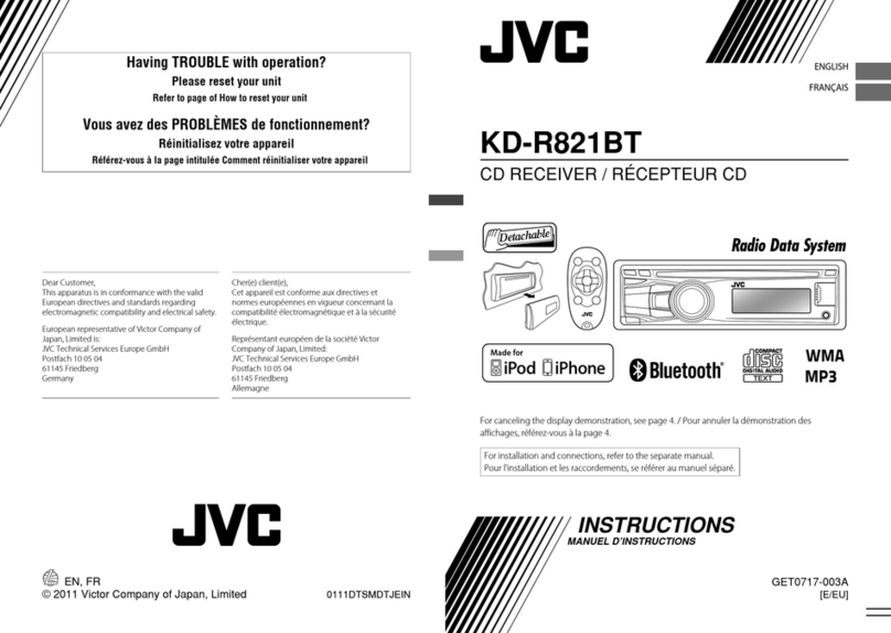JVC KD-R821BT User manual