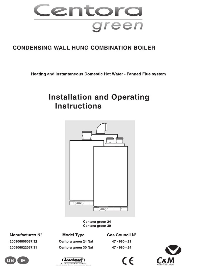 Chaffoteaux & Maury Centora green 24 Nat Installation and operating instructions