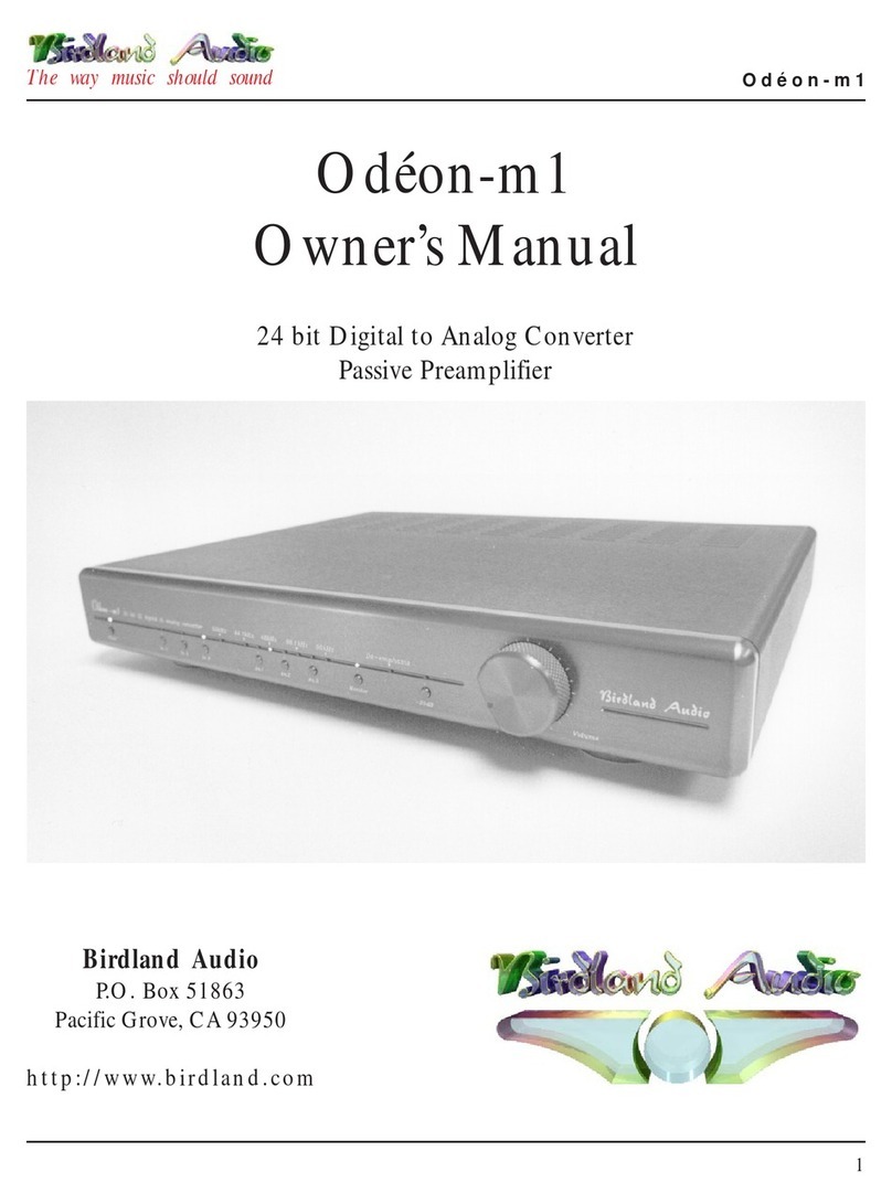 Birdland Audio Odeon-m1 owner's manual