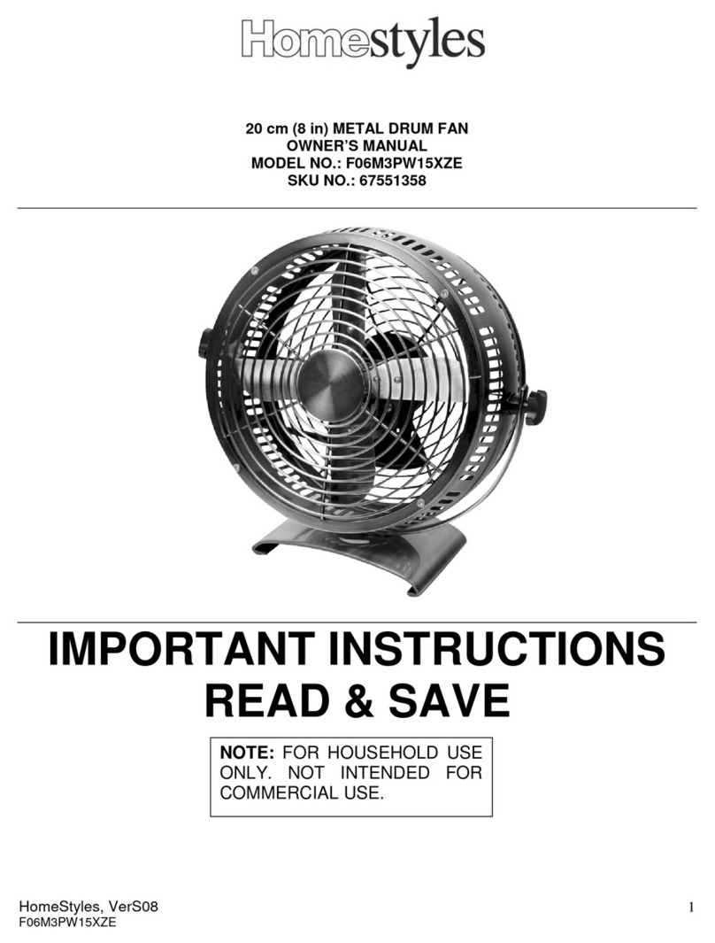 Home Styles F06M3PW15XZE owner's manual