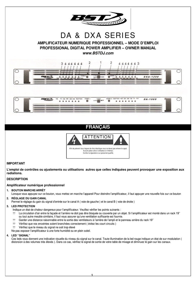 BST DA-180 User manual