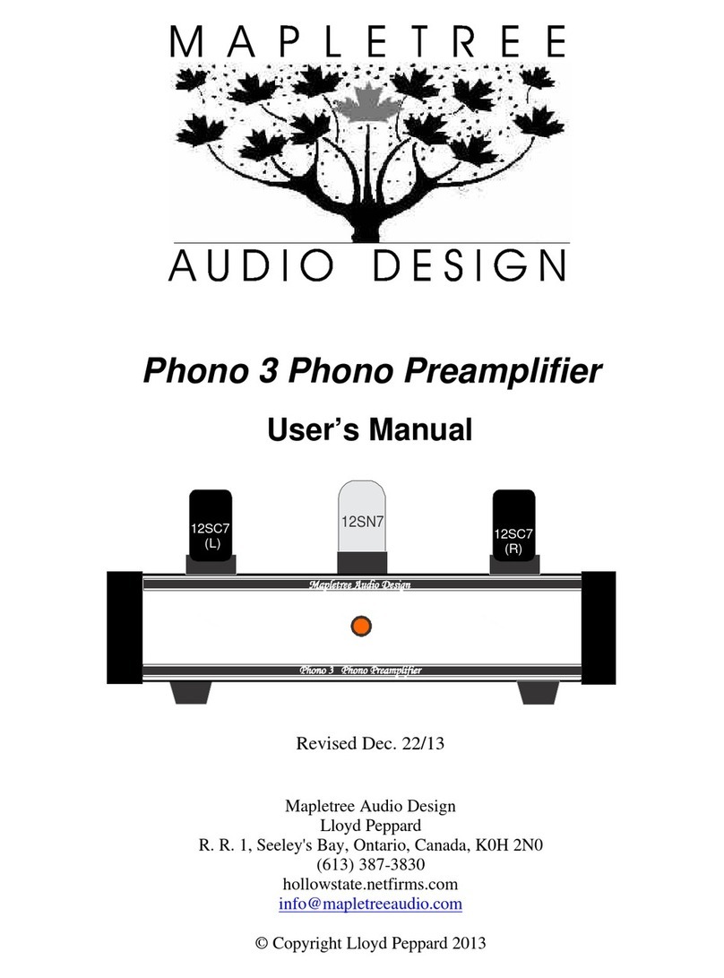 Mapletree Phono 3 User manual