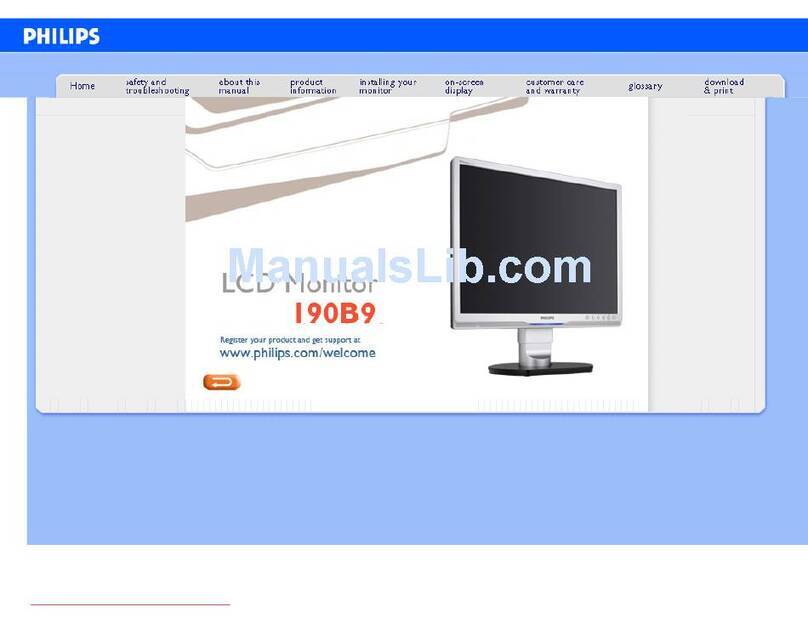 Philips 190B9 - Brilliance - 19" LCD Monitor User manual