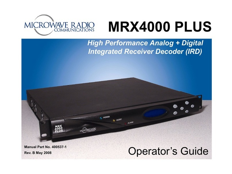 Microwave Radio Communications MRX4000 PLUS Operator's manual