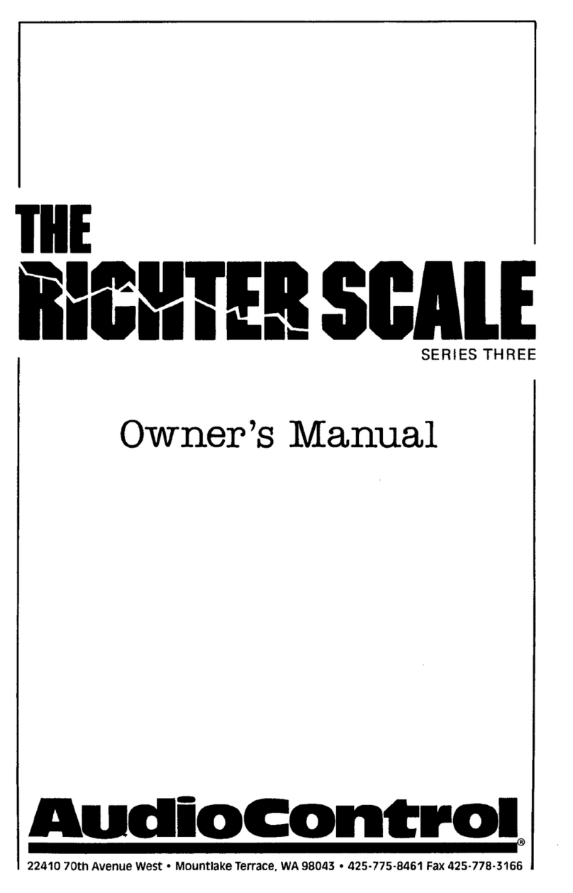 Audio Control Richter Scale 3 Series owner's manual