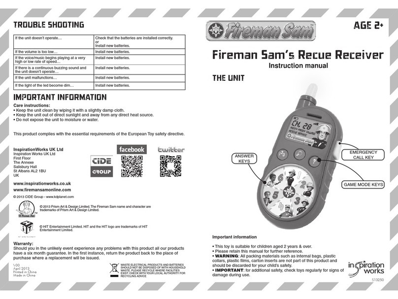 InspirationWorks Fireman Sam instruction manual