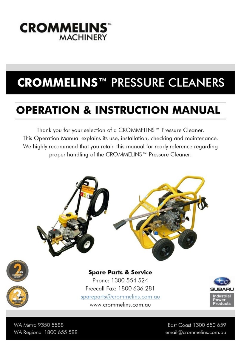 Crommelins 3000psi Petrol Operation & instruction manual