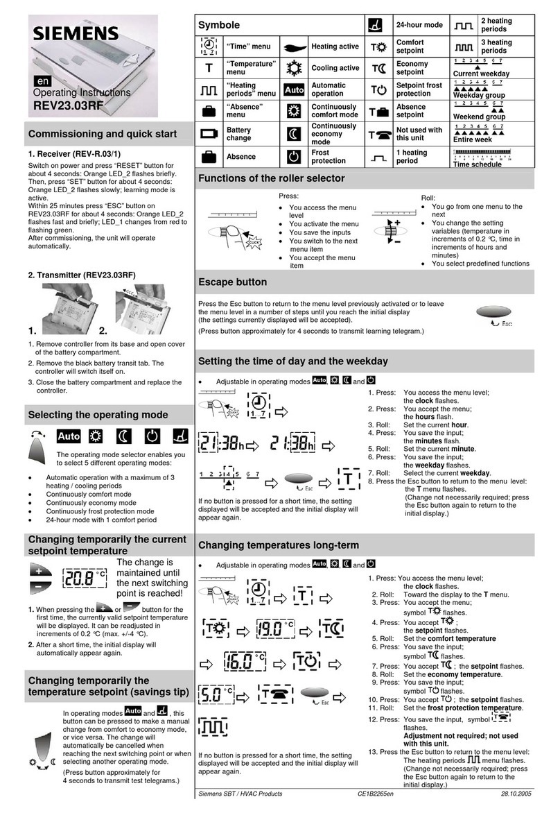 Siemens REV23.03RF User manual