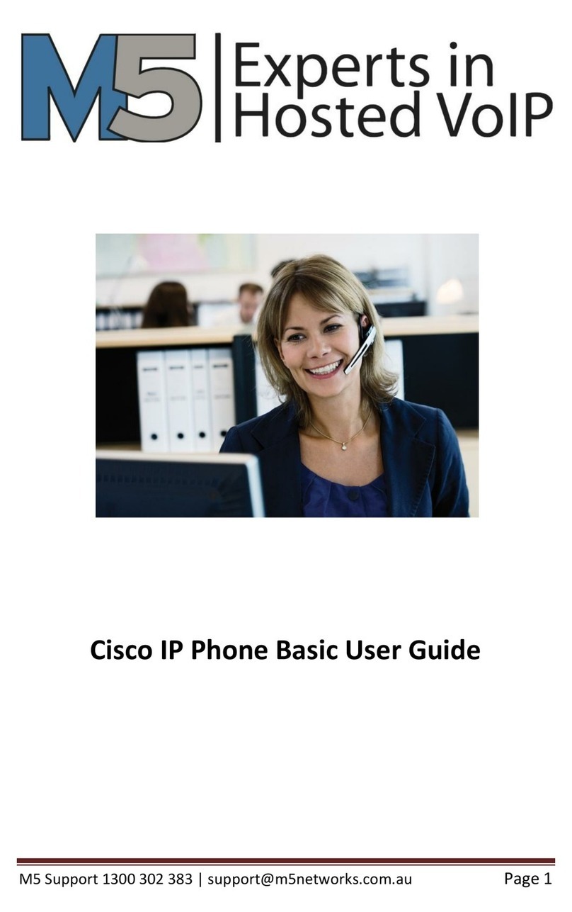 Cisco M5 Operating and maintenance manual