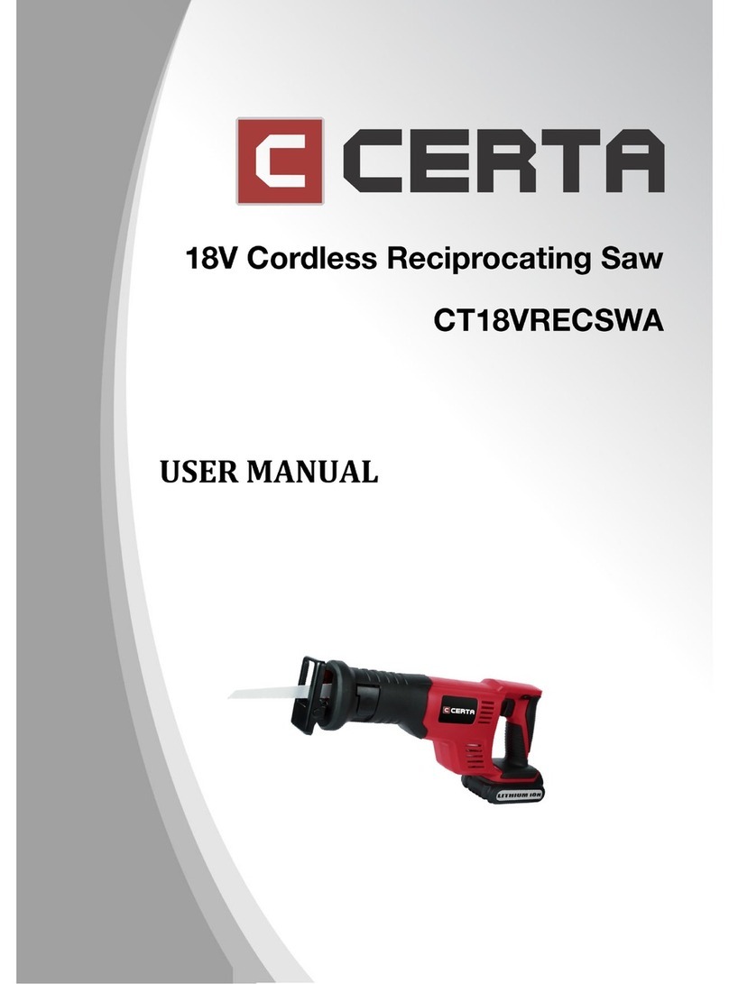 Certa CT18VRECSWA User manual