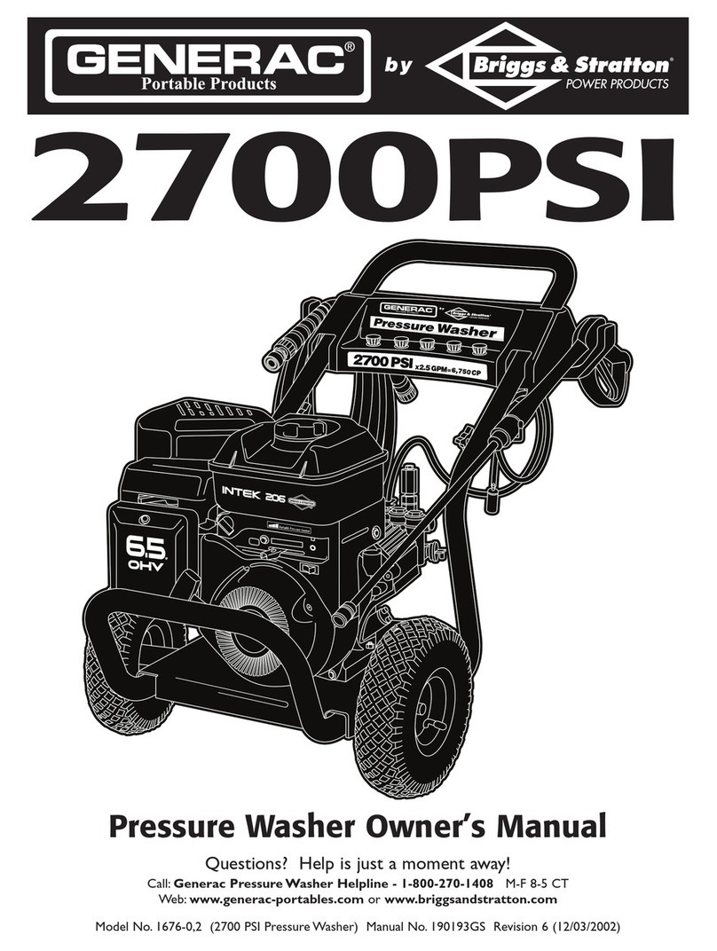 Generac Portable Products 2700PSI 1676-0 owner's manual