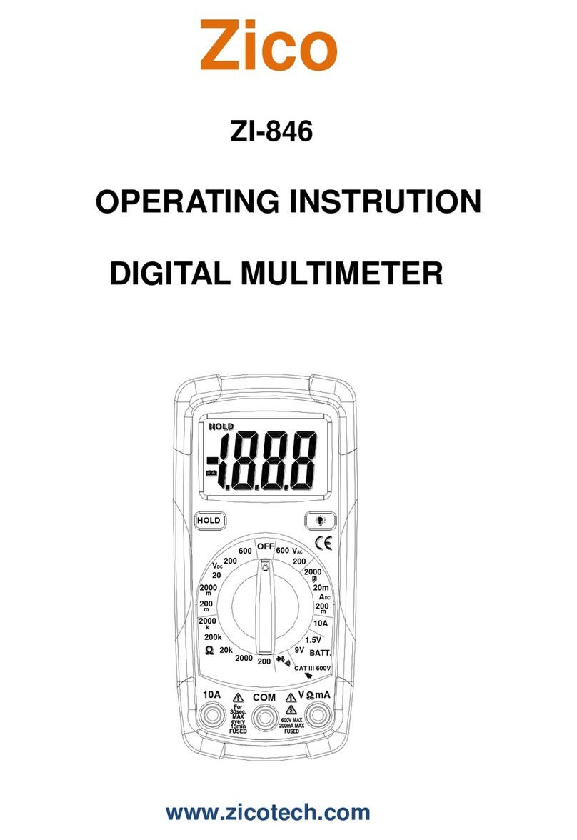Zico ZI-846 operating instructions