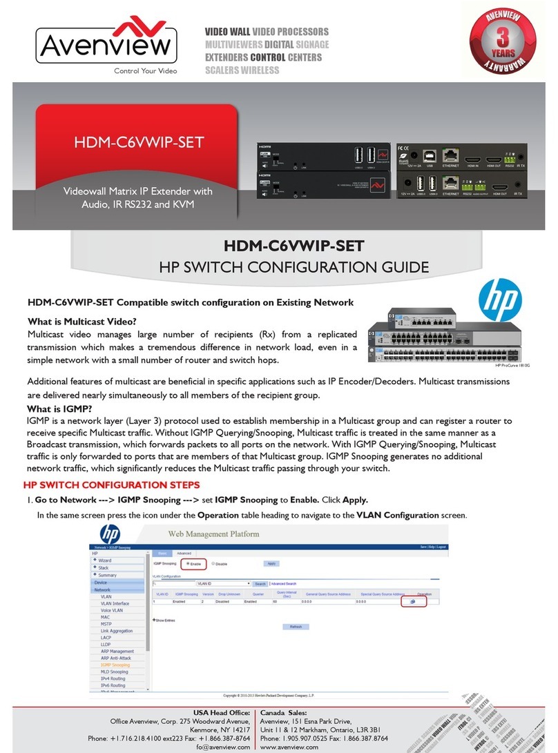 Avenview HDM-C6VWIP-SET Configuration guide