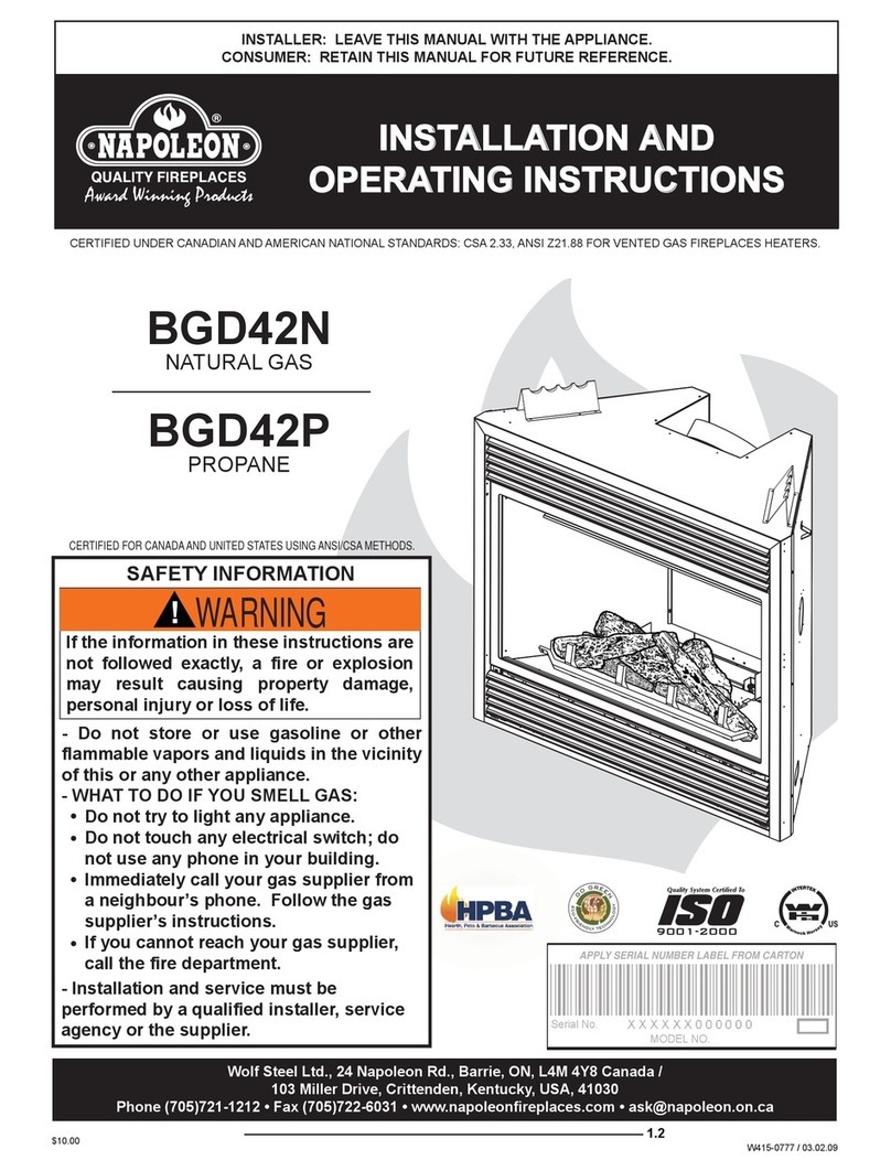 Napoleon BGD42N User manual