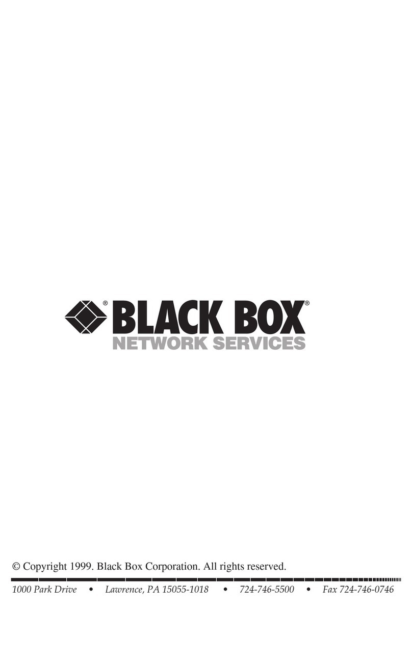 Black Box SW111A User manual