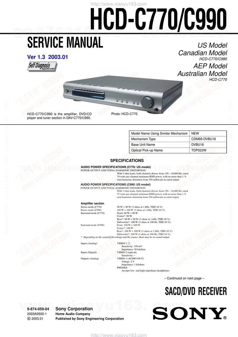 Sony HCD-C770 - Hi Fi Components User manual