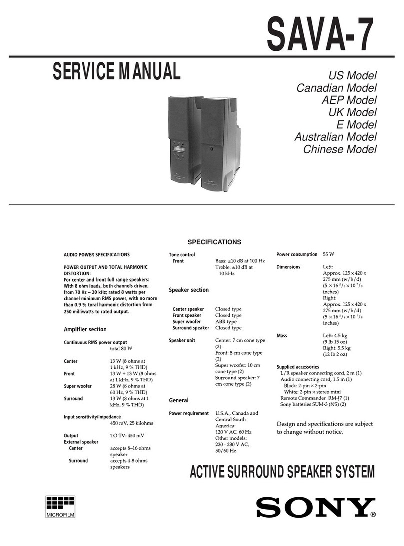 Sony SAVA-7 User manual