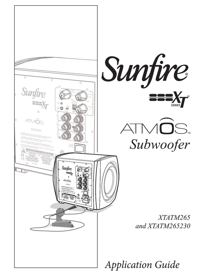 Sunfire ATMOS XTATM265XT Series User manual