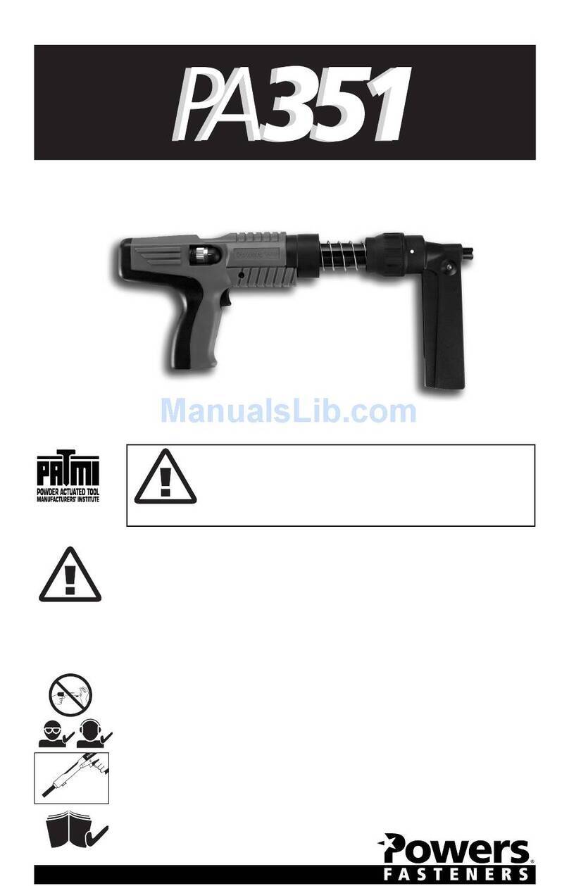 Powers Fasteners PA351 Operating instructions manual