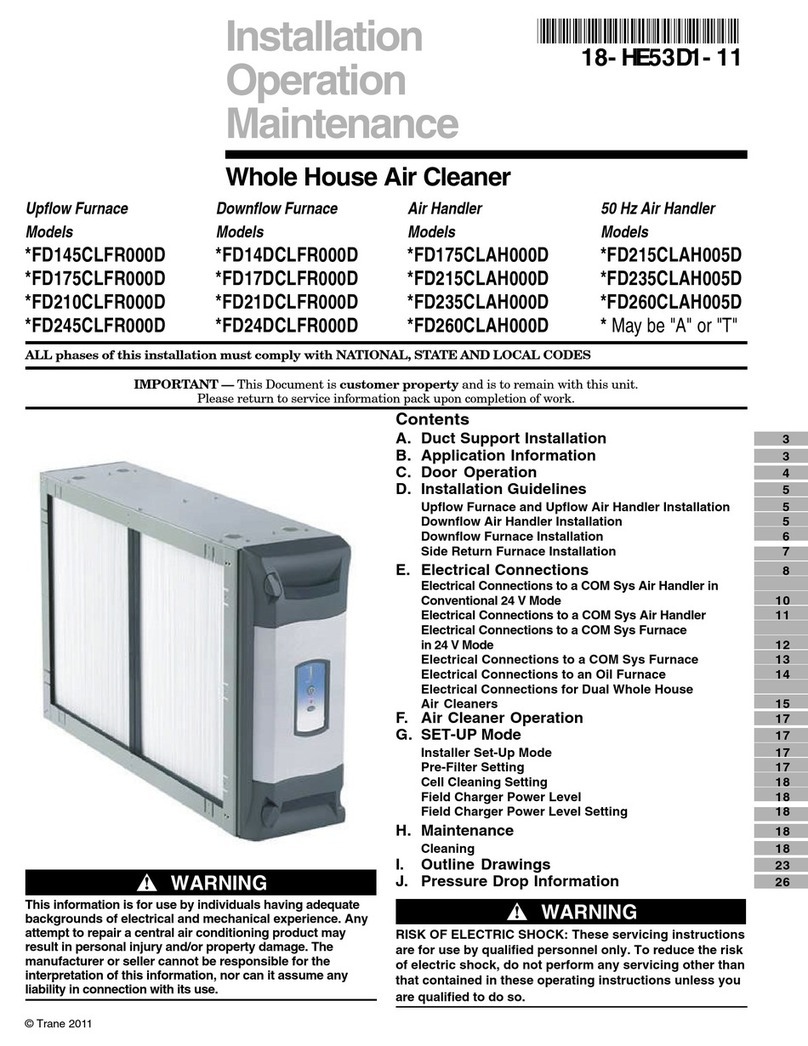 Trane FD145CLFR000D Series Installation operation & maintenance