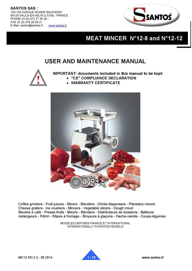 Santos 12-8 Operating instructions