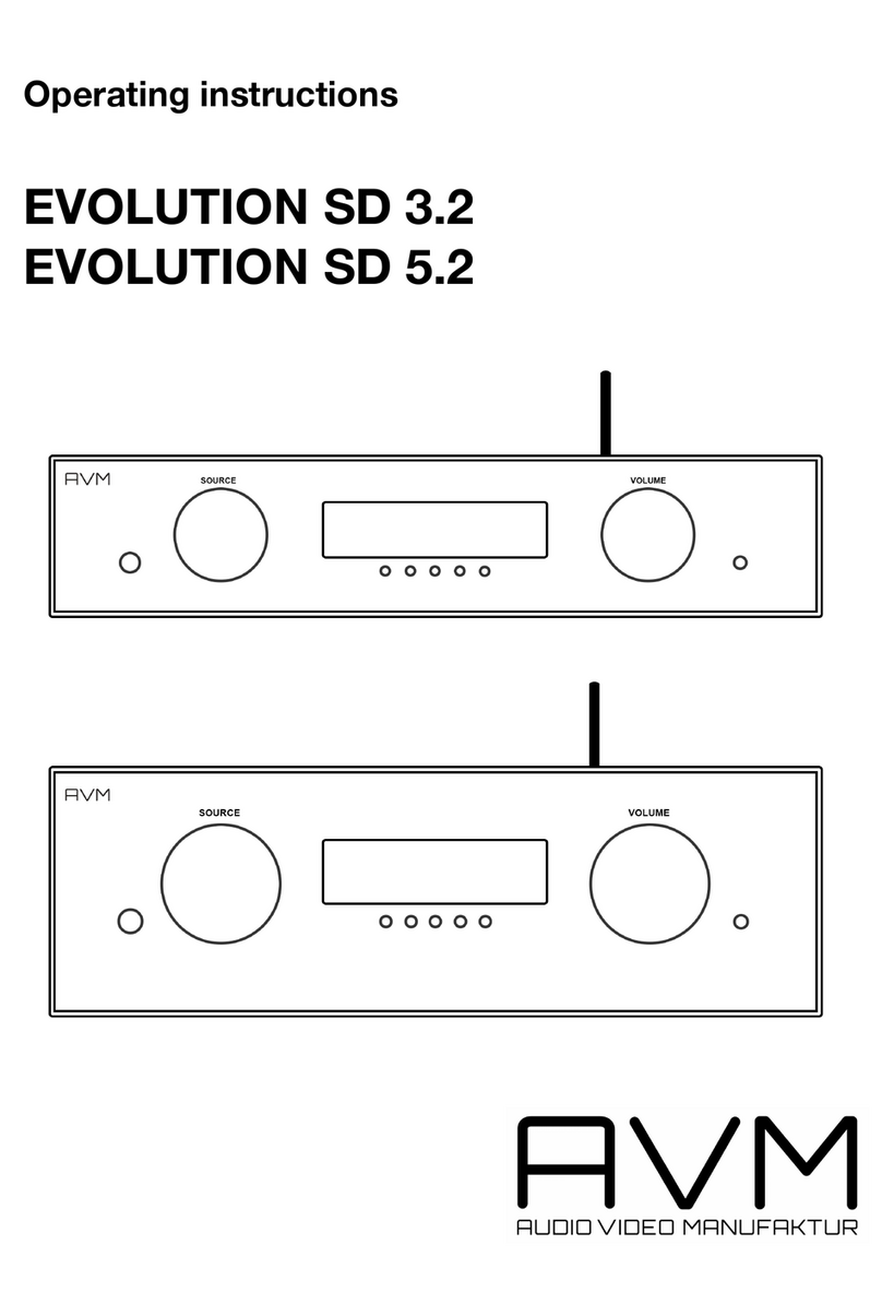 AVM EVOLUTION SD 3.2 operating instructions