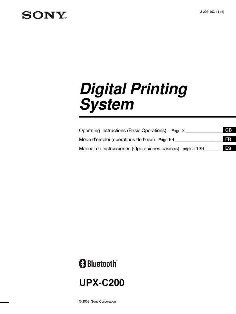 Sony UPX-C200 User manual