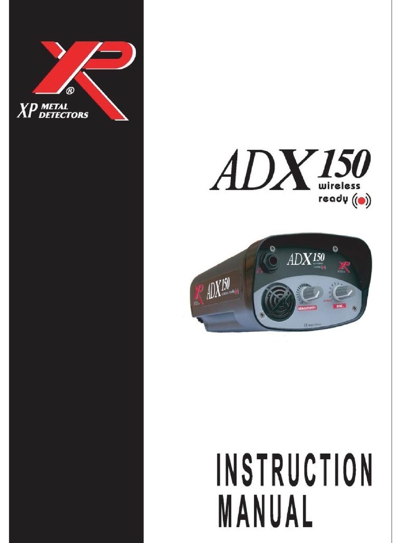 XP Metal Detectors ADX150 Wireless Ready User manual XP Metal Detectors ADX150 Wireless Ready User manual