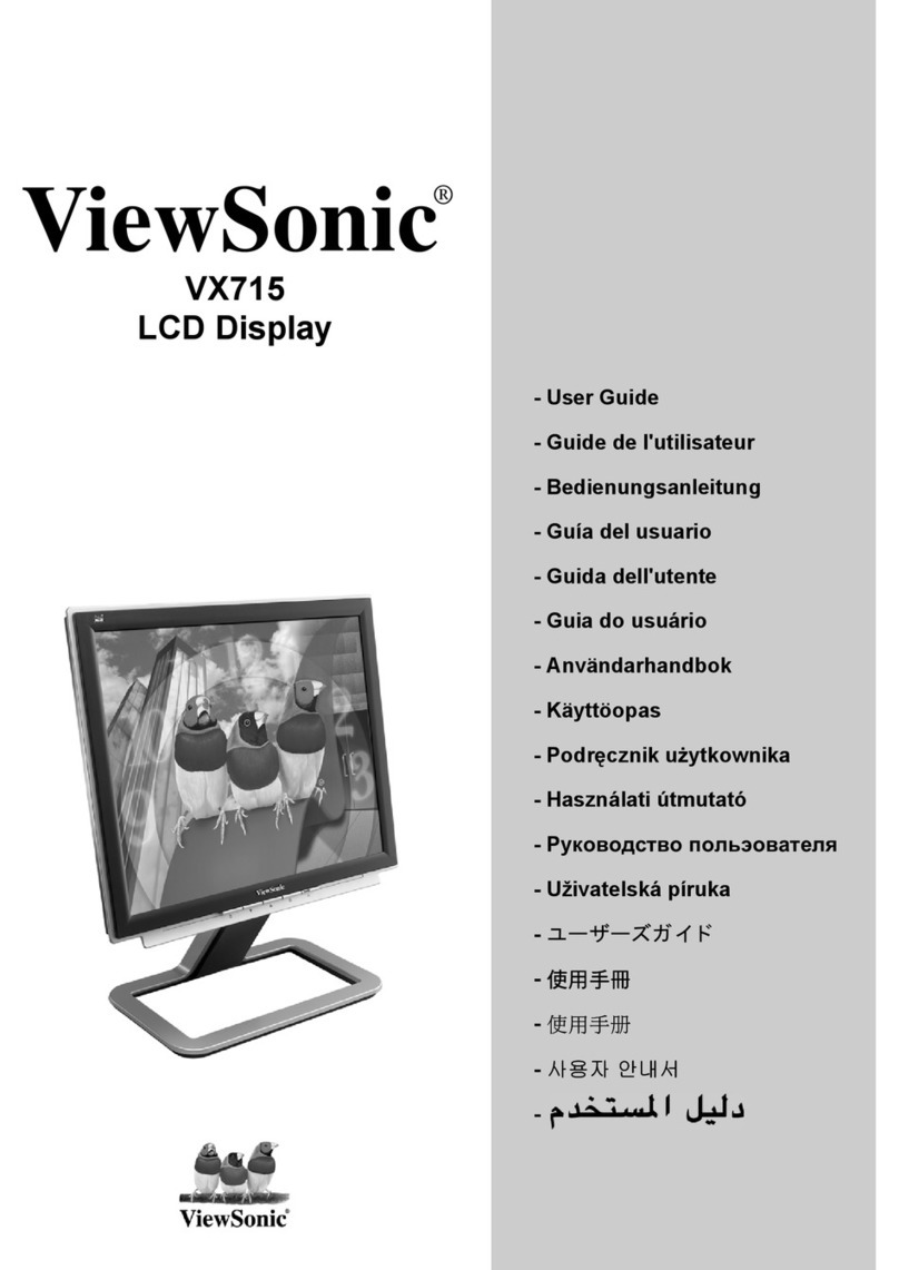 ViewSonic VX715 - 17" LCD Monitor User manual ViewSonic VX715 - 17" LCD Monitor User manual