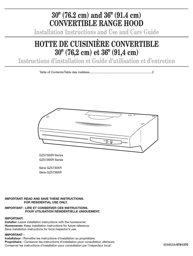 Whirlpool GZ5730XR Series Installation instructions and use and care guide