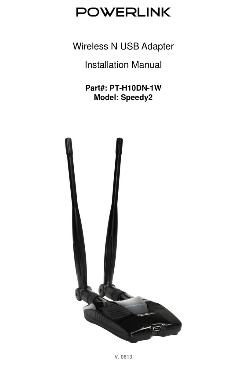 Powerlink Speedy2 PT-H10DN-1W installation manual