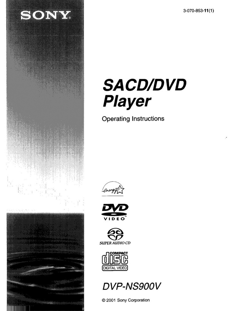 Sony DVP-NS900V - Sacd/dvd Player operating instructions