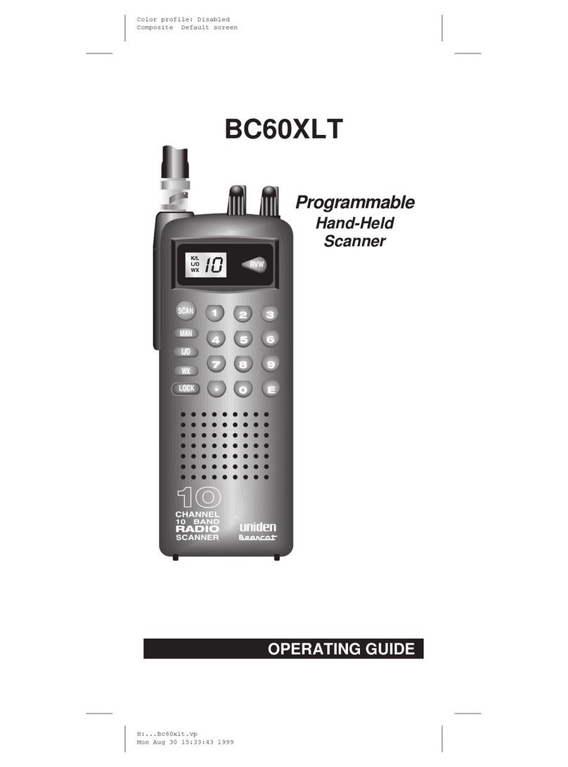Uniden BC60XLT User manual