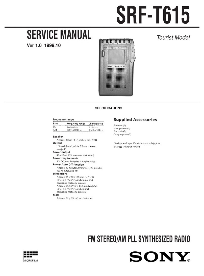 Sony SRF-T615 User manual